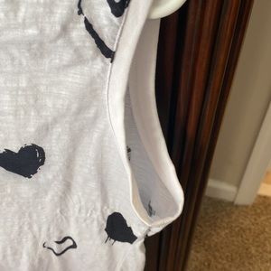 Charlie B  black and white heart fun t shirt for summer.